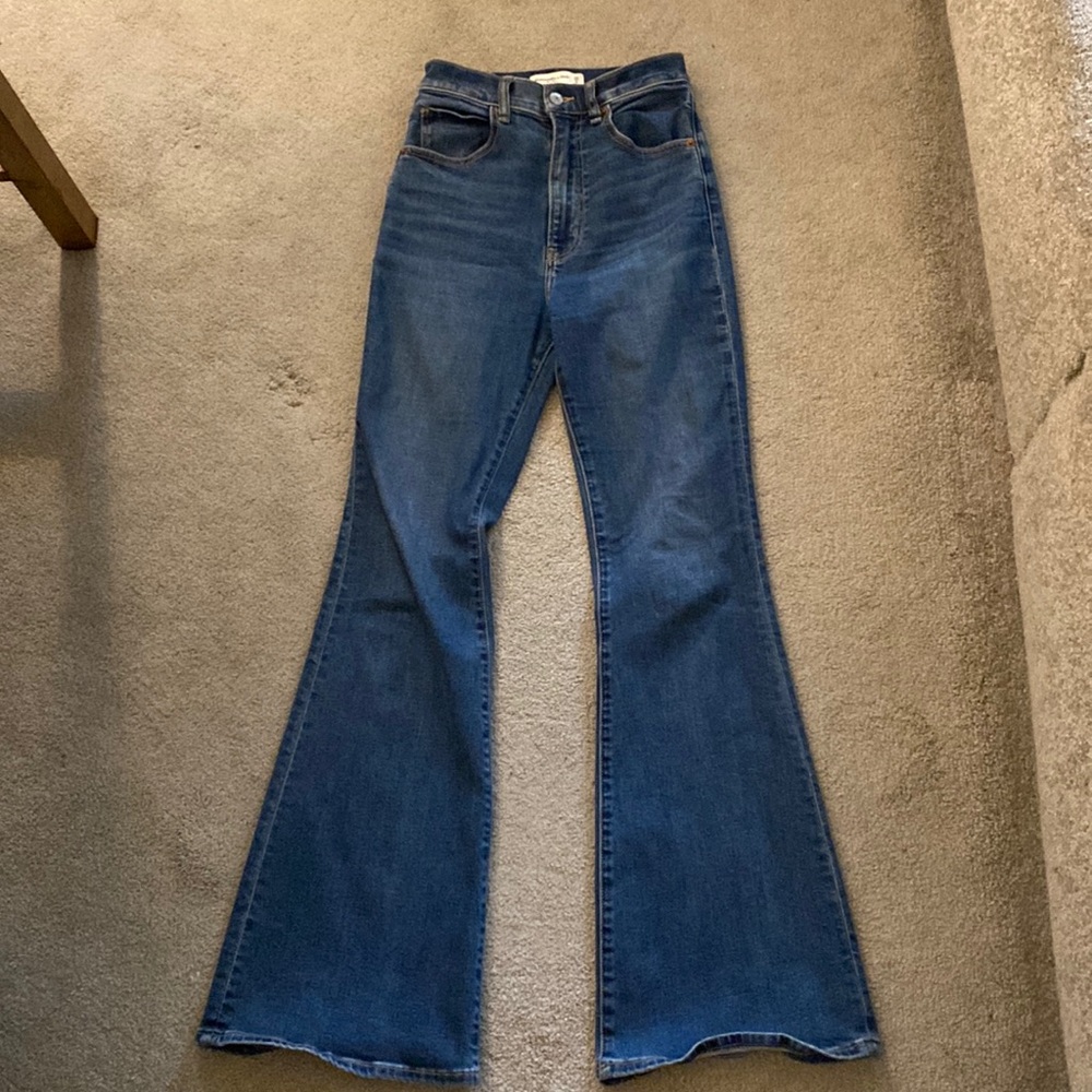 Abercrombie ultra high rise flare